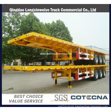 3 Axle Flat Bed Container Semi Truck Semi Trailer